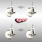 Service Caster 3 Inch 316SS Nylon Wheel Swivel 12mm Threaded Stem Caster Set Brake SCC SCC-SS316TS20S314-NYS-TLB-M1215-4 - alternate 2
